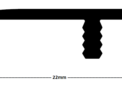 ΠΡΟΦΙΛ ΠΕΡΙΦΕΡΕΙΑΚΟ ΓΙΑ ΔΑΠΕΔΑ PVC 4- 6mm 1071